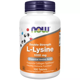   Now Foods L-Lysine 1000mg Double Strength 100 Tablets 100 Tabletta