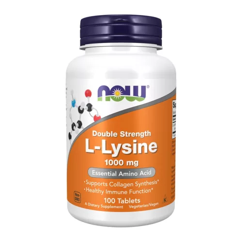 Now Foods L-Lysine 1000mg Double Strength 100 Tablets 100 Tabletta
