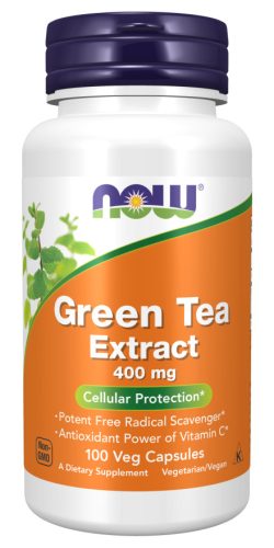 Now Foods Green Tea Extract 400 mg 100 Veg Capsules 100 Vegetáriánus Kapszula EXP.:2025/08/01
