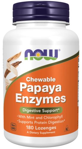 Now Foods Papaya Enzymes 180 Lozenges 180 Tabletta