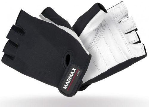 MadMax Edzőkesztyű Basic Black/White (Fekete/Fehér) XXL (Extra Extra Nagy Méret)