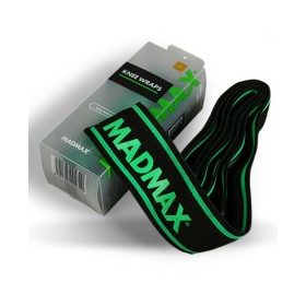   MadMax Non Slip & Slide Knee Wraps 2m Black/Green (Fekete/Zöld) (Térd Bandázs) - MFA-299