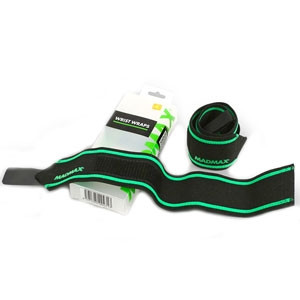 MadMax Elastic Wrist Wraps Black/Green (Fekete/Zöld)