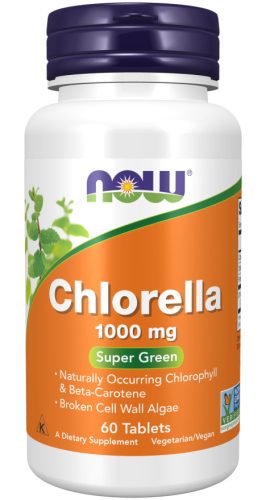 Now Foods Chlorella 1000mg 60 Tablets 60 Tabletta EXP.:2025/10/01