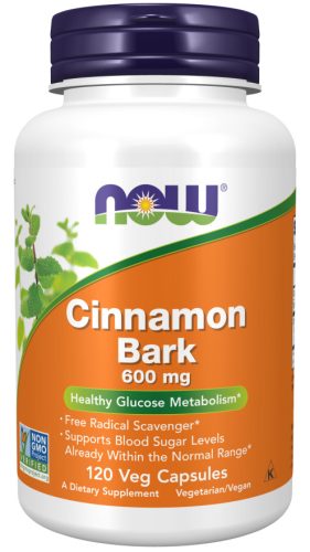 Now Foods Cinnamon Bark 600mg 120 Veg Capsules 120 Kapszula