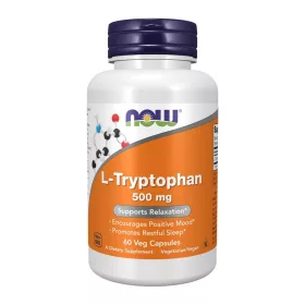 Now Foods L-Tryptophan 500mg 60 Veg Capsules 60 Kapszula