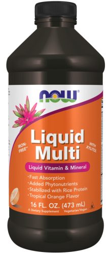 Now Foods Liquid Multi Iron Free Tropical Orange (Narancs) 16fl oz 473ml
