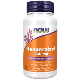 Now Foods Resveratrol 200mg 60 Veg Capsules 60 Kapszula