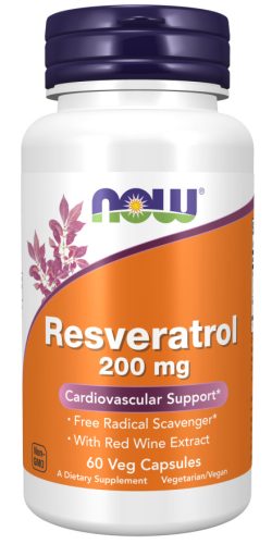 Now Foods Resveratrol 200mg 60 Veg Capsules 60 Kapszula