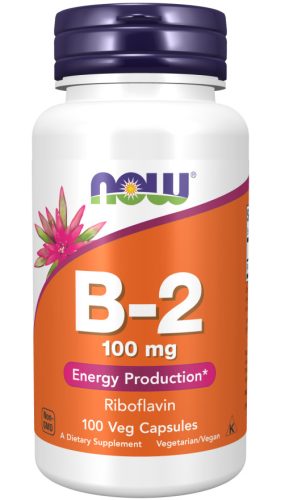 Now Foods B-2 100mg (Riboflavin) 100 Veg Capsules 100 Kapszula