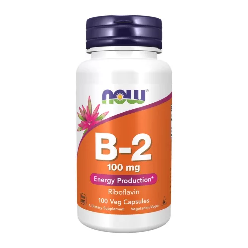Now Foods B-2 100mg (Riboflavin) 100 Veg Capsules 100 Kapszula