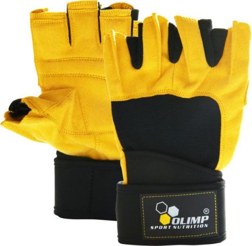 Olimp Nutrition Raptor Edzőkesztyű Black/Yellow (Fekete/Sárga) S (Kis Méret)