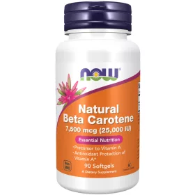   Now Foods Natural Beta Carotene 7500mcg (25.000 IU) 90 Softgels 90 Gélkapszula