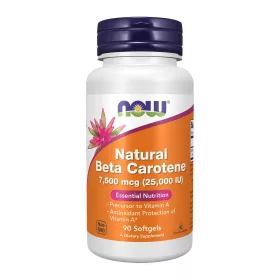 Now Foods Natural Beta Carotene 7500mcg (25.000 IU) 90 Softgels 90 Gélkapszula