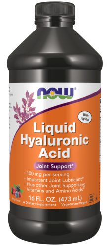Now Foods Hyaluronic Acid Liquid Berry (Málna) 16fl oz 473ml