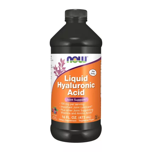 Now Foods Hyaluronic Acid Liquid Berry (Málna) 16fl oz 473ml