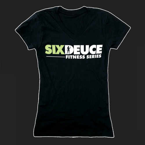 Six Deuce Fitness Series V-Neck Cotton Shirt Black/Green S (Kis Méret)