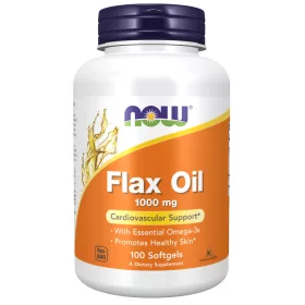 Now Foods Flax Oil 1000mg 100 Softgels 100 Gélkapszula