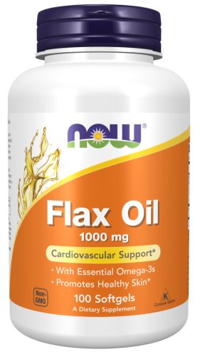 Now Foods Flax Oil 1000mg 100 Softgels 100 Gélkapszula