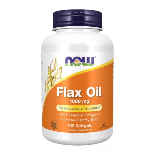 Now Foods Flax Oil 1000mg 100 Softgels 100 Gélkapszula