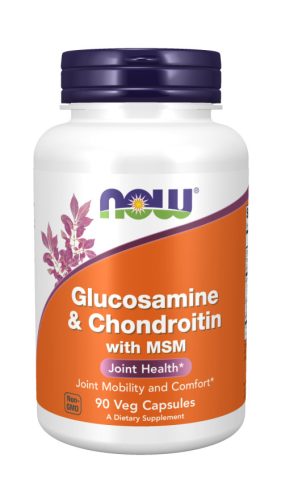 Now Foods Glucosamine & Chondroitin With MSM 90 Veg Capsules 90 Kapszula