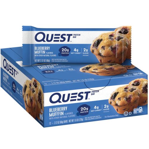 Quest Nutrition Karton Quest Bar 12x60g Blueberry Muffin (Áfonya Muffin) EXP.:2026/05/23