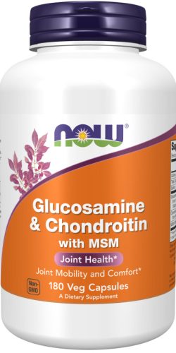 Now Foods Glucosamine & Chondroitin With MSM 180 Veg Capsules 180 Kapszula