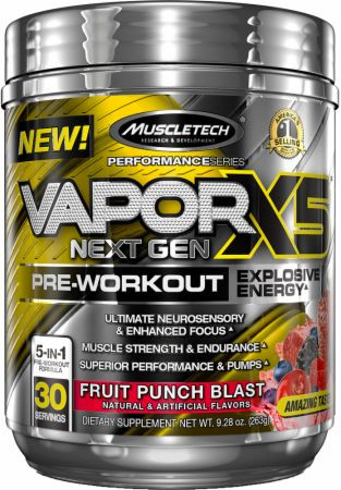 Muscle Tech Vapor Next Gen X5 228g Fruit Punch (Gyümölcspuncs)