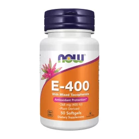 Now Foods E-400 With Mixed Tocopherols 50 Softgels 50 Gélkapszula
