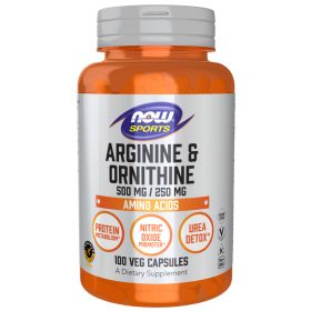   Now Foods Arginine & Ornithine 500mg/250mg 250 Veg Capsules 250 Kapszula