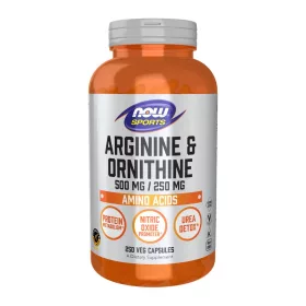 Now Foods Arginine & Ornithine 500mg/250mg 250 Veg Capsules 250 Kapszula