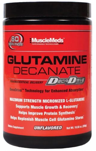 MuscleMeds Glutamine Decanate 300g Unflavored (Ízesítetlen)