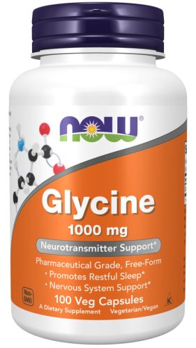Now Foods Glycine 1000mg 100 Veg Capsules 100 Kapszula