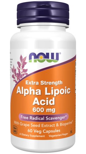 Now Foods Alpha Lipoic Acid 600mg Extra Strength 60 Veg Capsules 60 Kapszula