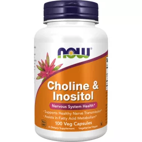 Now Foods Choline & Inositol 100 Veg Capsules 100 Kapszula