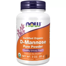   Now Foods D-Mannose Pure Powder Certified Organic 3oz 85g Unflavored (Ízesítetlen)