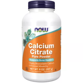   Now Foods Calcium Citrate Pure Powder 8oz 227g Unflavored (Ízesítetlen)