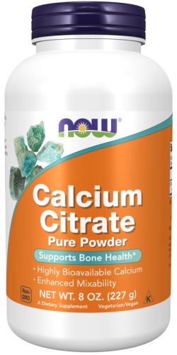 Now Foods Calcium Citrate Pure Powder 8oz 227g Unflavored (Ízesítetlen)