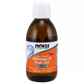   Now Foods Omega-3 Fish Oil Liquid Lemon (Citrom) 7fl oz 200ml