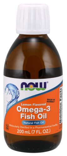 Now Foods Omega-3 Fish Oil Liquid Lemon (Citrom) 7fl oz 200ml