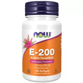   Now Foods E-200 d-alpha Tocopheryl 100 Softgels 100 Gélkapszula