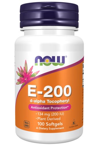 Now Foods E-200 d-alpha Tocopheryl 100 Softgels 100 Gélkapszula