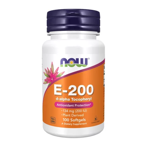 Now Foods E-200 d-alpha Tocopheryl 100 Softgels 100 Gélkapszula