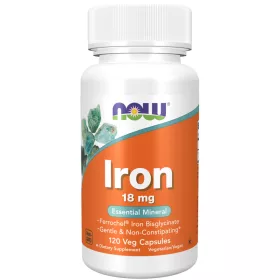 Now Foods Iron 18mg 120 Veg Capsules 120 Kapszula