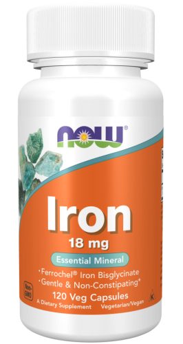 Now Foods Iron 18mg 120 Veg Capsules 120 Kapszula