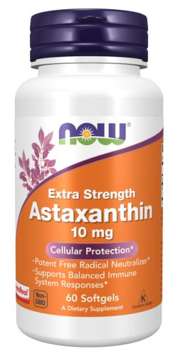 Now Foods Astaxanthin 10mg Extra Strenght 60 Softgels 60 Gélkapszula