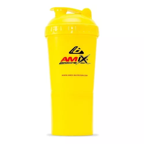 AMIX Shaker Monster Bottle 600ml Kapszula És Portartóval Yellow (Sárga)