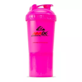 AMIX Shaker Monster Bottle 600ml Kapszula És Portartóval Pink (Rózsaszín)