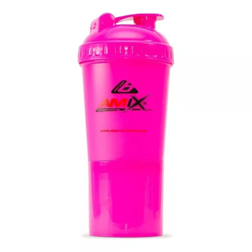 AMIX Shaker Monster Bottle 600ml Kapszula És Portartóval Pink (Rózsaszín)