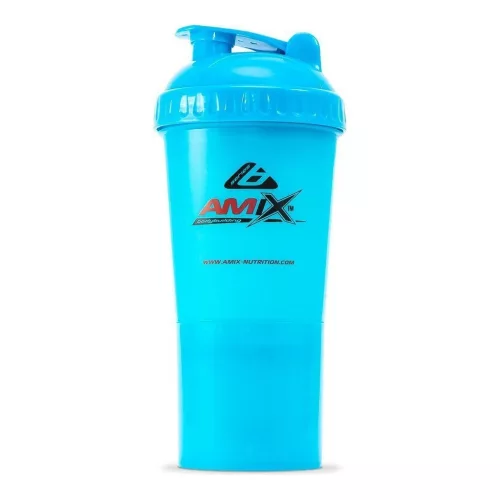AMIX Shaker Monster Bottle 600ml Kapszula És Portartóval Blue (Kék)
